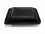 9x6 Hinged Container Shine Black - 150/Case image 1 for NYC and Long Island restaurant supplies