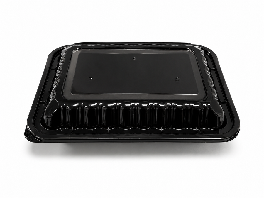 9x6 Hinged Container Shine Black - 150/Case