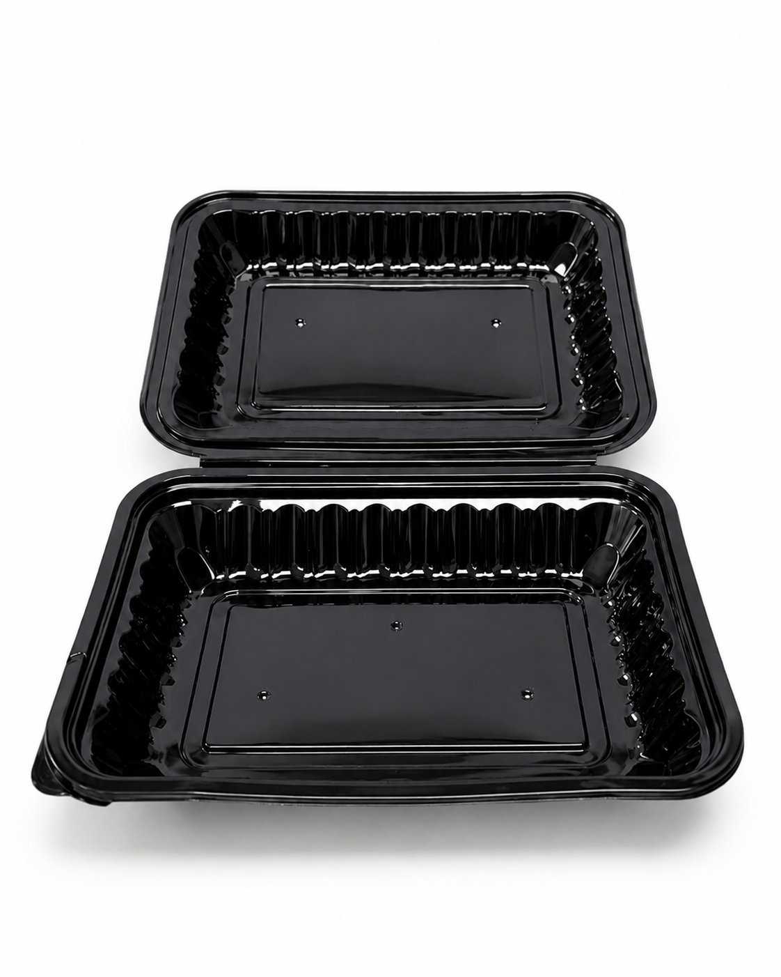 9x6 Hinged Container Shine Black - 150/Case image 2 for NYC and Long Island restaurant supplies