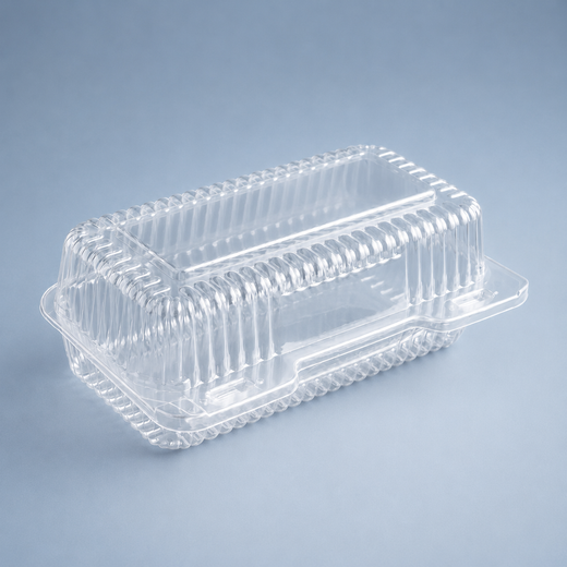 Locking Hinged Container Clear 9″ x 5 1/2″ x 3 1/2" - 500/Case product image for NYC and Long Island restaurant supplies