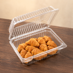 9'' x 9'' Hinged Food Containers Clear PET - 200/Case image 2 for NYC and Long Island restaurant supplies