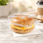 6''x 6'' Hinged Food Containers Clear PET - 500/Case image 2 for NYC and Long Island restaurant supplies