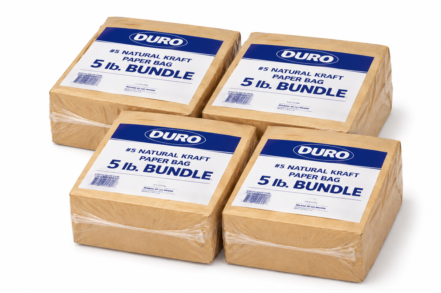 Duro 5 lb Natural Kraft Paper Bag - 4x500/Bundle