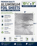 10 3/4 x 9 Aluminum Foil Sheet (Sandwich Wrap) - 12x200/Case