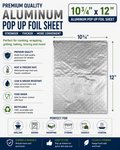 10 3/4 x 12 Aluminum Pop Up Foil Sheet (Sandwich Wrap) - 2400/Sheets