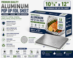 10 3/4 x 12 Aluminum Pop Up Foil Sheet (Sandwich Wrap) - 2400/Sheets product photo