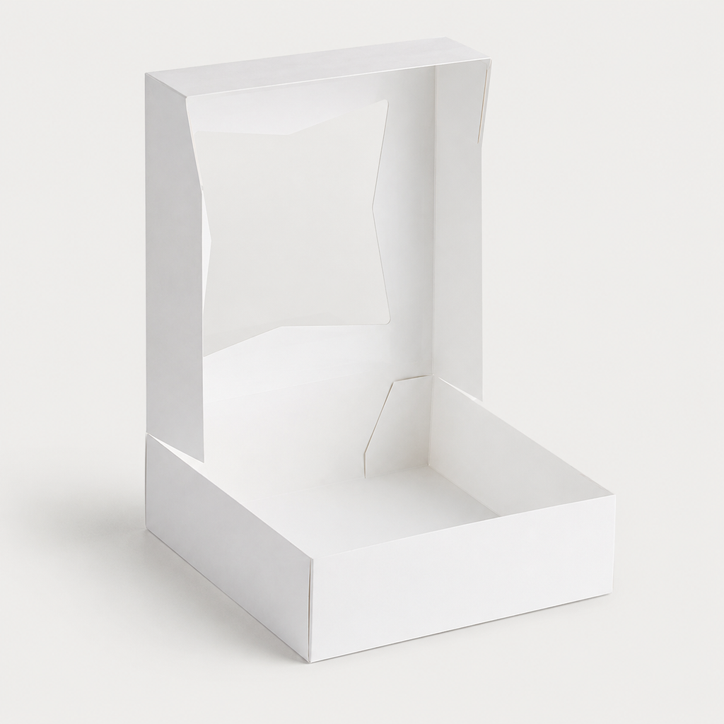 9" x 9" x 2 1/2"  White Window Pie / Bakery Box / Cake Box - 200/Case