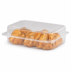 Locking Hinged Container Clear 9.5" X 6.75" x 3" - 350/Case image 2 for NYC and Long Island restaurant supplies
