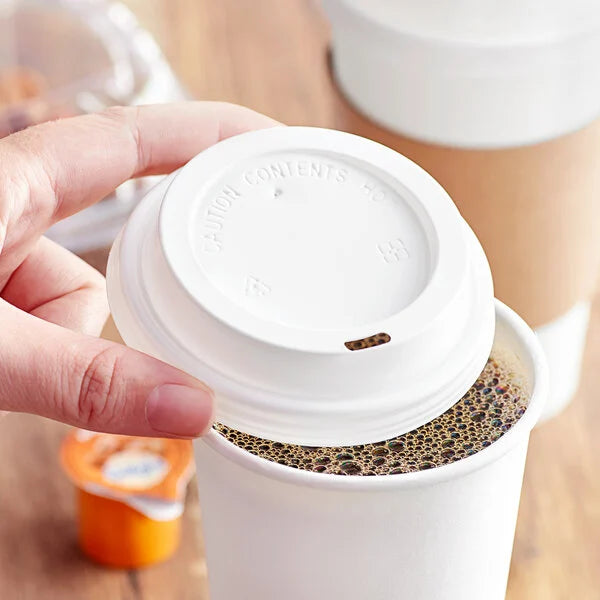 White Dome Lid Hot Cups (only Sip) White - 1,000/Case product image for NYC and Long Island restaurant supplies