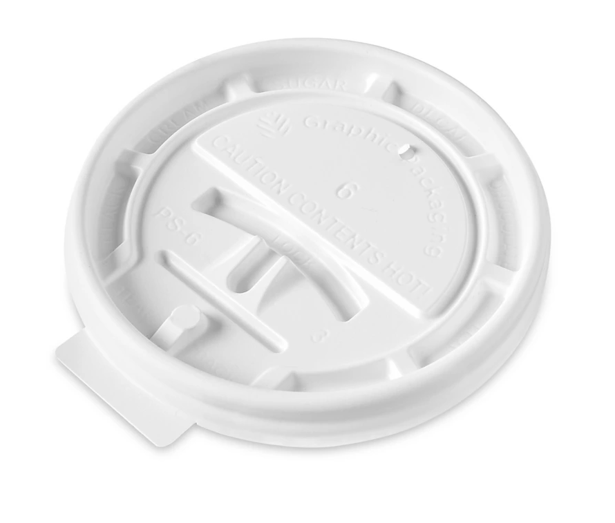 Flat Lid Hot Cups White - 1,000/Case