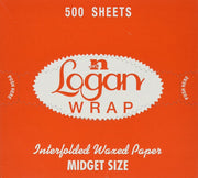 6" X 10 3/4' Logan Wax Paper Midget - 6,000/Case