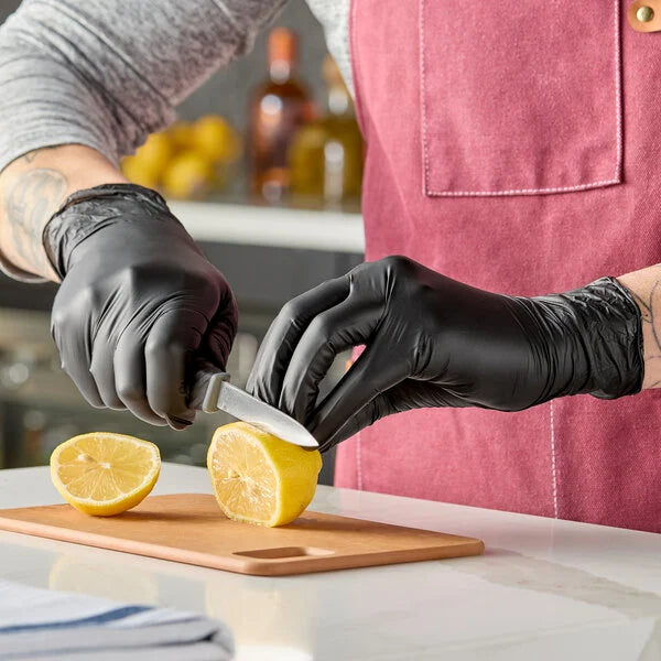 Powder Free Nitrile Black Gloves - Large - 1,000/Case