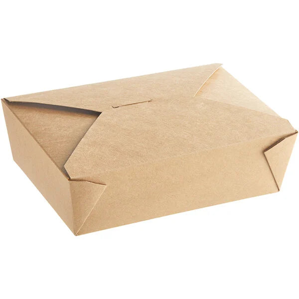 Bio-Plus-Earth Kraft Microwavable Paper #3 - 7 3/4" x 5 1/2" x 2 1/2" - 200/Case image 2 for NYC and Long Island restaurant supplies