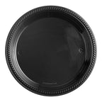 9" Black Plastic Plate - 500/Case image 2 for NYC and Long Island restaurant supplies