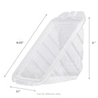 17oz Clear PET Tamper Resistant Hinged Sandwich Wedge Container - 200/Case image 2 for NYC and Long Island restaurant supplies