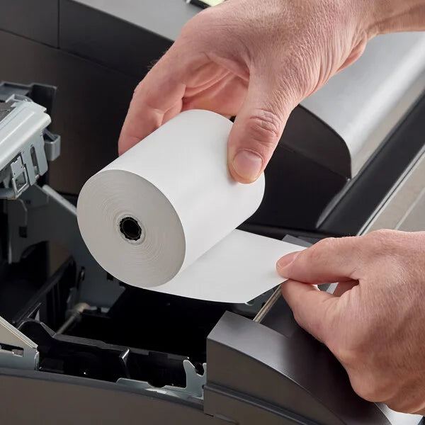3 1/8" x 220' Thermal Paper Cash Register POS Paper Roll - 50/Case