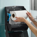 8" White Hardwound Paper Towel, 300 Feet / Roll - 12/Case