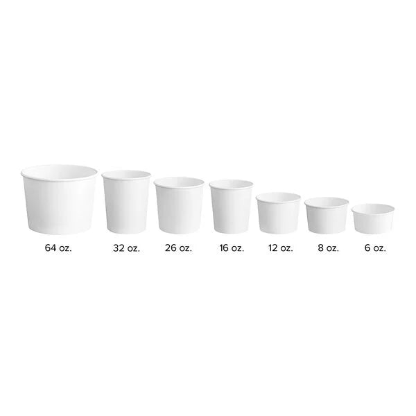 8oz. White Paper Cup - 500/Case