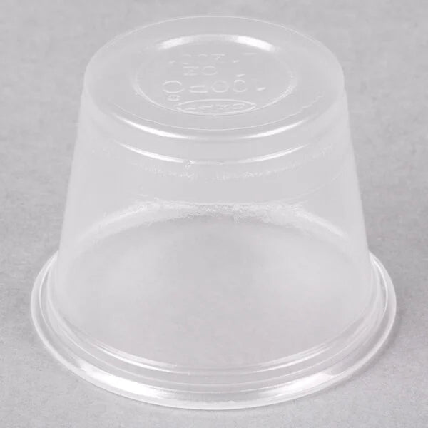 Dart 1oz. Clear Plastic Souffle Cup / Portion Cup Solo PL100N - 2,500/Case image 2 for NYC and Long Island restaurant supplies