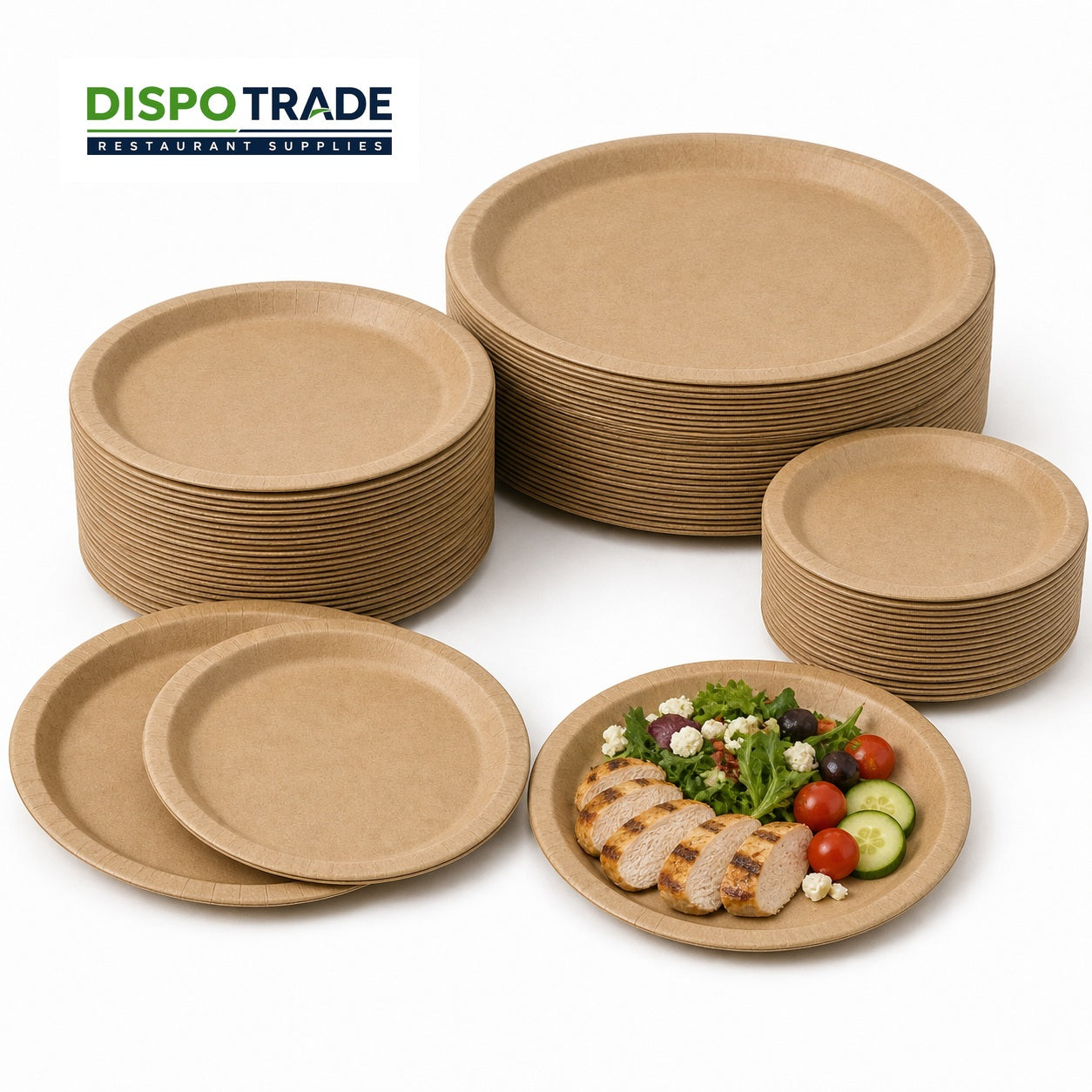 Kraft Paper Plates - Dispo Trade