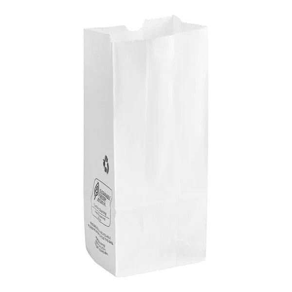 Imported #2 lb. White Paper Bag - 500/Pack product image for NYC and Long Island restaurant supplies