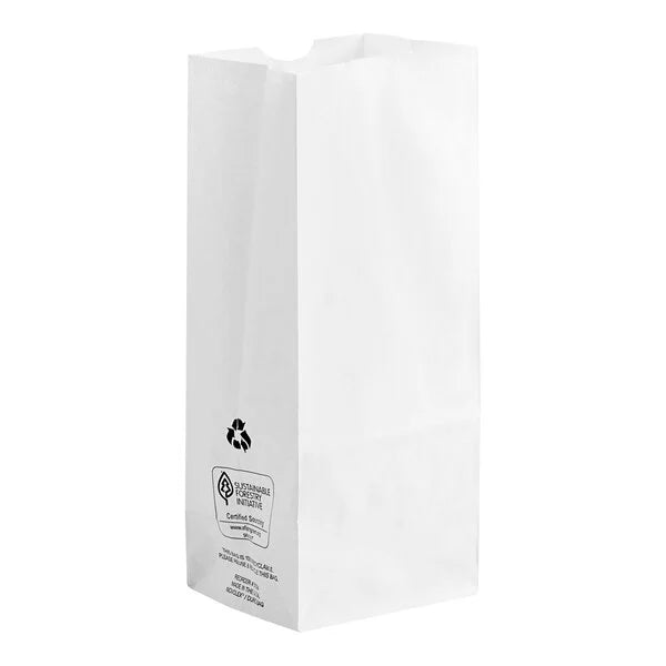 Imported 4 lb White Paper Bag - 500/Pack product image for NYC and Long Island restaurant supplies