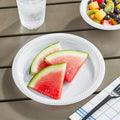 9" White Plastic Plate - 500/Case