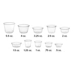 Clear plastic portion cups product image for NYC and Long Island restaurant supplies